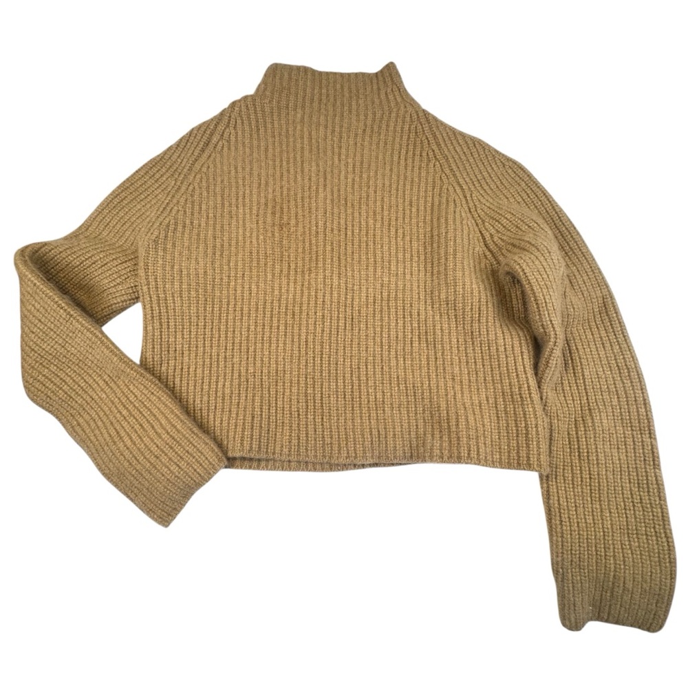 Eric Bompard Sweater Women's Large Beige/Gold 100% Cashmere Knit Pullover Top